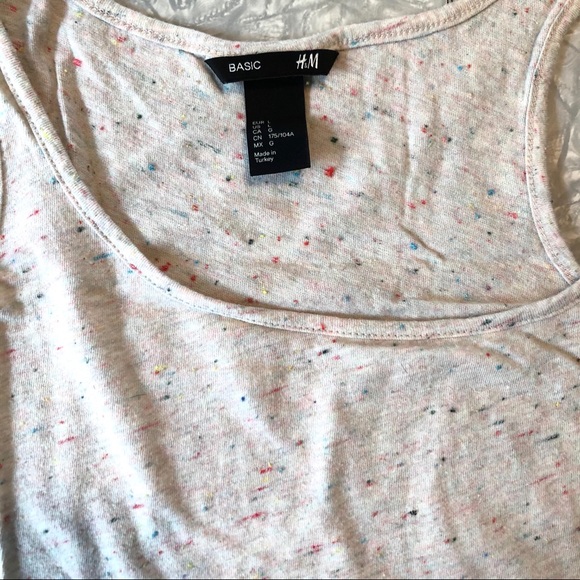 Oatmeal Heather Racerback Tank w/ Rainbow Neps - Picture 3 of 4